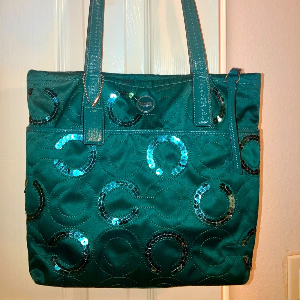 Authentic Sequin Coach Purse